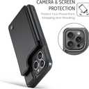 Compatible with iPhone 13 Pro Max 6.7" Wallet Case with Card Holder RFID Blocking for Women Men, Double Magnetic Clasp Kickstand Shockproof Phone Case Fit for iPhone 13 Pro Max, Black