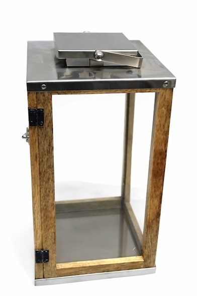 HD Designs Metal & Wood Lantern, 16 In  