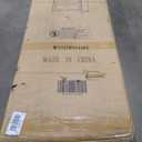 71 Inch Metal Wardrobe Cabinet with 2 Drawers & Hanging Rod, 2-Door Storage Closet with Adjustable Shelf, White Freestanding Wardrobe for Bedroom, Office, Entryway