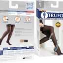 Truform Sheer Compression Stockings, 8-15 mmHg, Women's Thigh High Length, 20 Denier, Beige, Medium