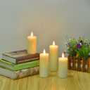 Flameless Flickering Battery Operated Candles 9PACK Real Wax Pillar LED Candles with 10-Key Remote Control and 24 Hours Timer for Wedding, Party, Home Decoration (Ivory)