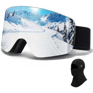 VCOROS Snowboard Ski Goggles Men Women Frameless Anti Fog OTG Snow Goggles Skating Skiing Snowmobile Detachable Lens