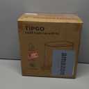 TIPGO Slim Bathroom Trash Can with Lid Soft Close, Step Pedal, 6 Liter / 1.6 Gallon Stainless Steel Trash Bin, Small Garbage Cans for Bedroom, Office, Kitchen (Matte Black)