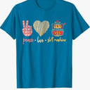 Peace Love Slot Machine, Lucky Las Vegas Casino Game T-Shirt (Small, Black)