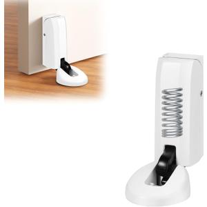 Mechanical Door Stoppers with Hydraulically Silent WYGWP Windproof Heavy Duty Stop Holder Height Adjustable for Offices Home(White)