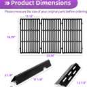 GS4 Grill Parts Cast Iron Grill Grates for Weber Genesis II E-410 S-410 E-435 S-435 Porcelain Flavorizer Bars Heat Deflector Genesis II LX E-440 S-440 for Weber 66041, 66033, 66796, 66089