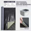 50 Mil EPDM Rubber Roofing Materials, Self-Adhesive Waterproofing Membrane for Roof 39 in x 16 ft, Underlayment Waterproof Membrane Foundation for Flat/Metal Roof, RV, Terrace Building Materials