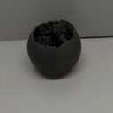 6 Inch Modern Minimalist Resin Planters with Drainage Hole, Charcoal Gray Indoor Outdoor Flower Pots for Succulents, Herbs, Orchids & Small Plants - Charcoal Gray