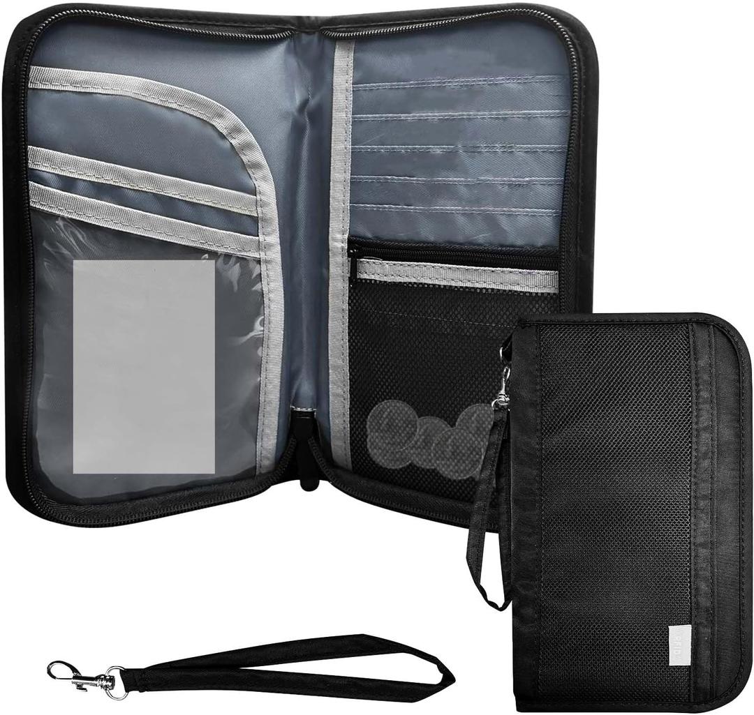 Travel Document Organizer&Passport Wallet - RFID Blocking, Lightweight & Waterproof Large Capacity Travel Passport Holder Women & Men for Travel Essentials