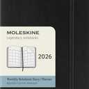 Moleskine Classic 12 Month 2026 Monthly Planner, Soft Cover, Pocket (3.5" x 5.5"), Black, 128 pages