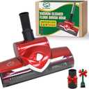 EZ SPARES Replacement Turbo Brush Head, Universal Vacuum Cleaner Brush, 1 1/4,1 3/8 Inch, Compatible with Most Vacuum Brands, Hoover Eureka Royal, Rainbow Shop Vac, As Christmas New Year Gift(Festive Red)