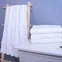 2 Pcs 100% Cotton Bath Towels for Bathroom27 * 54 Inch Scalloped Bath Towels Embroidered Decorative 500 GSM Soft Absorbent Bath Towel for Bathroom Hotel Spa Sport Yoga (Blue) (Blue)