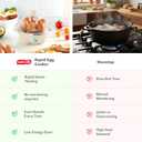 DASH Electric Rapid Egg Cooker for Hard Boiled/Poached/Scrambled Eggs or Omelets with Auto Shut-Off Feature, Black, 7 Egg Capacity