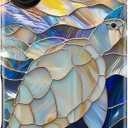 DorisMax for iPhone 16 Case - Wireless Charging Compatible - Dual-Layer Hard Shell + Silicone Cover - Shockproof Protective Phone Case with Stylish Designs for Women - Abstract Sea Turtle
