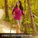 Brazos Handcrafted Wood Walking Stick, Twisted Oak, Ergonomic Style Handle, for Men & Women, Made in The USA, Brown, 48"