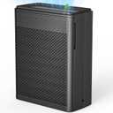 YARIKI Air Purifiers for Home Pets Covers Up to 1500 Sq Ft,H13 Hepa Filter with Washable Pre-Filter,Pet Hair Dander Smoke Air Cleaner,22 dB Quiet Sleep for Living Room Bedroom Kitchen,P280 (Black)