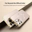 ZOZDOKG Magnetic for iPhone 16 Pro Max Case Compatible with MagSafe Built-in Full Camera Lens Protector, Electroplated iPhone 16 Promax Case, Gold