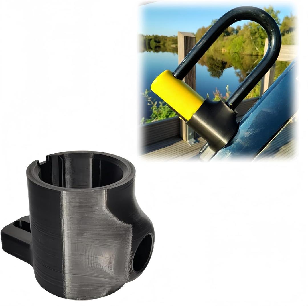 Bike Lock Mount Bracket Compatible with Kryptonite Fahgettaboudit Mini U-Lock, Frame Holder, Easy Install on Bottle Cage Threads, No Drilling Required