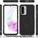 Dionsibei Designed for Samsung Galaxy A36 5G Case 2 in 1 Military Grade Drop Heavy Duty Rugged Shockproof Protective Cover Case for Galaxy A36 5G Phone Case (Black)
