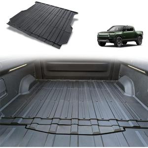 BestEvMod for Rivian R1T Truck Bed Mat Liner Foldable Accessories Pickup Heavyweight Bed Mat All-Weather Protection Compatible with Rivian R1T 2026 2025 2024 2023 2022 Accessories