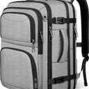 Travel Backpack for Men, Expanable Carry on Backpack, TSA 17.3 inch Laptop Bag Flight Approved, Lightweight Business Luggage Bag, Travel Gifts for Men Women, Grey