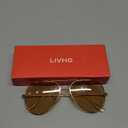 livho Sunglasses for Men Women Aviator Polarized Metal Mirror UV 400 Lens Protection
