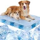 Dog Cooling Mat, Cooling Mat for Dogs, 44"x32" Cats Cooler Pad, Premium Pets Cool Bed for Crate Kennel, Indoor Cats Cool Sleeping Bed, Q-MAX >0.45,