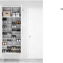 Prepac HangUps Shoe Storage Cabinet, 16" D x 30" W x 72" H, White & Large Storage Cabinet, 24", White