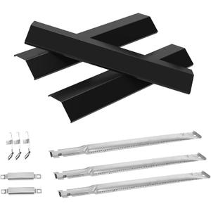 Grill Parts for Oklahoma Joe's Longhorn Combo 3 Burner Charcoal/Gas Smoker 15202029 18202083 16202046 14201767, Heat Plate and Burner Kit for Oklahoma Joes Grill Parts