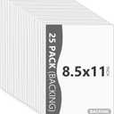 Somime 25 Pack Backing Boards Only - 8.5x11 Uncut White Mats Matboards, Acid Free & White Core Backerboards, Ideal for Photos/Pictures/Prints/Frames/Arts