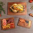 Wood Cutting Boards for Kitchen, Acacia Wooden Cutting Board Set, Charcuterie Board, Large Solid Chopping Board for Meat, Cheese, Fruit, Vegetables (set of 3)