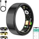 ZBNMY Smart Ring for Women Men,Fitness Tracker Ring with Heart Rate, Sleep Monitoring, Blood Oxygen, Step Counting for iOS and Android, No Subscription Fee, Waterproof, Valentines Day Gifts(Black, 9)