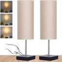 18Inch Cordless Table Lamp, Rechargeable Lamp Touch Control Dimmable, Battery Operated Small Bedside Table Lamps for Night stand, Cordless Desk Lamp with Linen Fabric Shade for Bedroom,Home,Office (Beige)