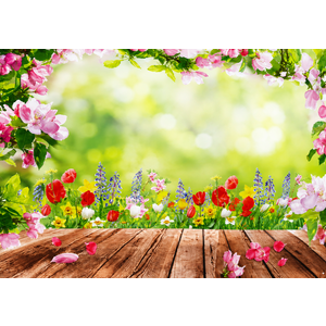 7x5FT Spring Backdrop Spring Backdrops for Photography Floral Backdrop Wall Nature Scenery Banner F43