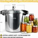 24 qt Pressure Canner,Canning Pressure Cooker with Gauge,14.5PSI,Large Capacity Aluminum Pressure Canners for Compatibility Gas and Induction Cooktops