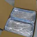 Hoolerry 3 Pcs Clear Hard Zipper Case Makeup Bag Plastic Zipper Pouch Christmas Storage Case Portable Travel Organizer Bin for Cosmetics, Building Blocks, Puzzles(Blue,S)