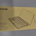 CACOE Wireless Keyboard with Stand, Mini Keyboard for Cell Phone, Ultra-Slim Portable, Foldable, Dual-Channel QWERTY with Stand Holder for Smartphone and More iOS Android Windows, Grey