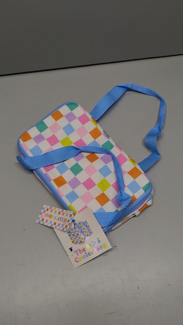 Rainbow Checkered Mini Cooler Bag
