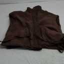 Sherpa Jacket for Women Casual Fleece Vest Oversized Sleeveless Outwear Warm Button Down Gilet with Pockets (Small, Brown)