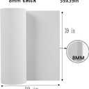 AMZQNART EVA Foam, Cosplay Foam Roll, Size 8mm Thick 3959in (16sqft) Suitable for Large Foam Cosplay Modeling, DIY Projects, Crafts, Ultra High Density 90 kg/m3. White