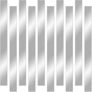 10 Pcs 304 Stainless Steel Strips(12"x 1"x 0.02" Thickness),Brushed Stainless Steel Gap Filler Trim Strip,Stainless Steel Sheet Metal Shim Stock for Kitchen Gap Filler DIY Craft Making