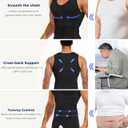 TAILONG Mens Shapewear Tummy Control Bodysuit Slimming Tank Top Full Body Shaper Sleeveless Compression Shirts Fajas Para Hombres Black (Black, S)
