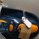 Snow Sled for Kids, Adults - Toboggan Sled, Easy Turning Steering Wheel, Anti-Slip Seat, Pull Up Brake, Durable Plastic Sled, Lightweight, Snow Sleds, Age 3+ 260 lbs (Orange)