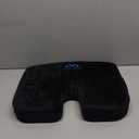 Everlasting Comfort Car Seat Cushion for Driving - Wedge Car Cushion for Office, Travel, Gaming Chair Memory Foam Driver Booster for Short People, Non-Slip, Washable Cover, Back & Sciatica Relief (Black)