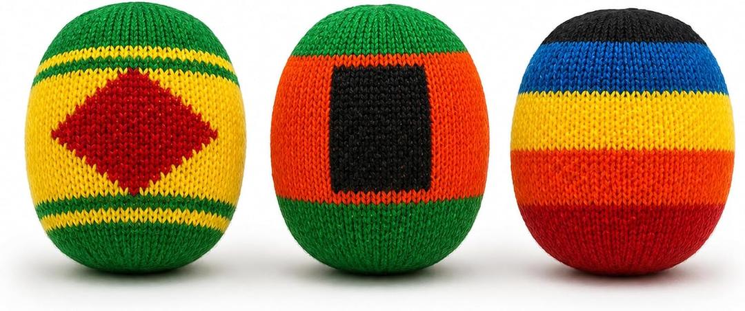 5 x ITD ITANDA Footbag, Handmade Crochet Knitted Sand Filled Kicking Ball, Leak-Proof Reinforced Seams Colorful Foot Bags for Freestyle Tricks, Juggling, Indoor Outdoor Party Favors & Campus Games