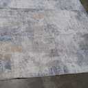 6x9 Area Rug Living Room Rugs - Washable Neutral Modern Abstract Soft Thin Large Rug Indoor Floor No Slip Rug Carpet for Bedroom Under Dining Table Home Office Decor - Blue Grey