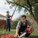 2-IN-1 Cordless Pole Saw and Chainsaw Compatible with Milwaukee Battery
