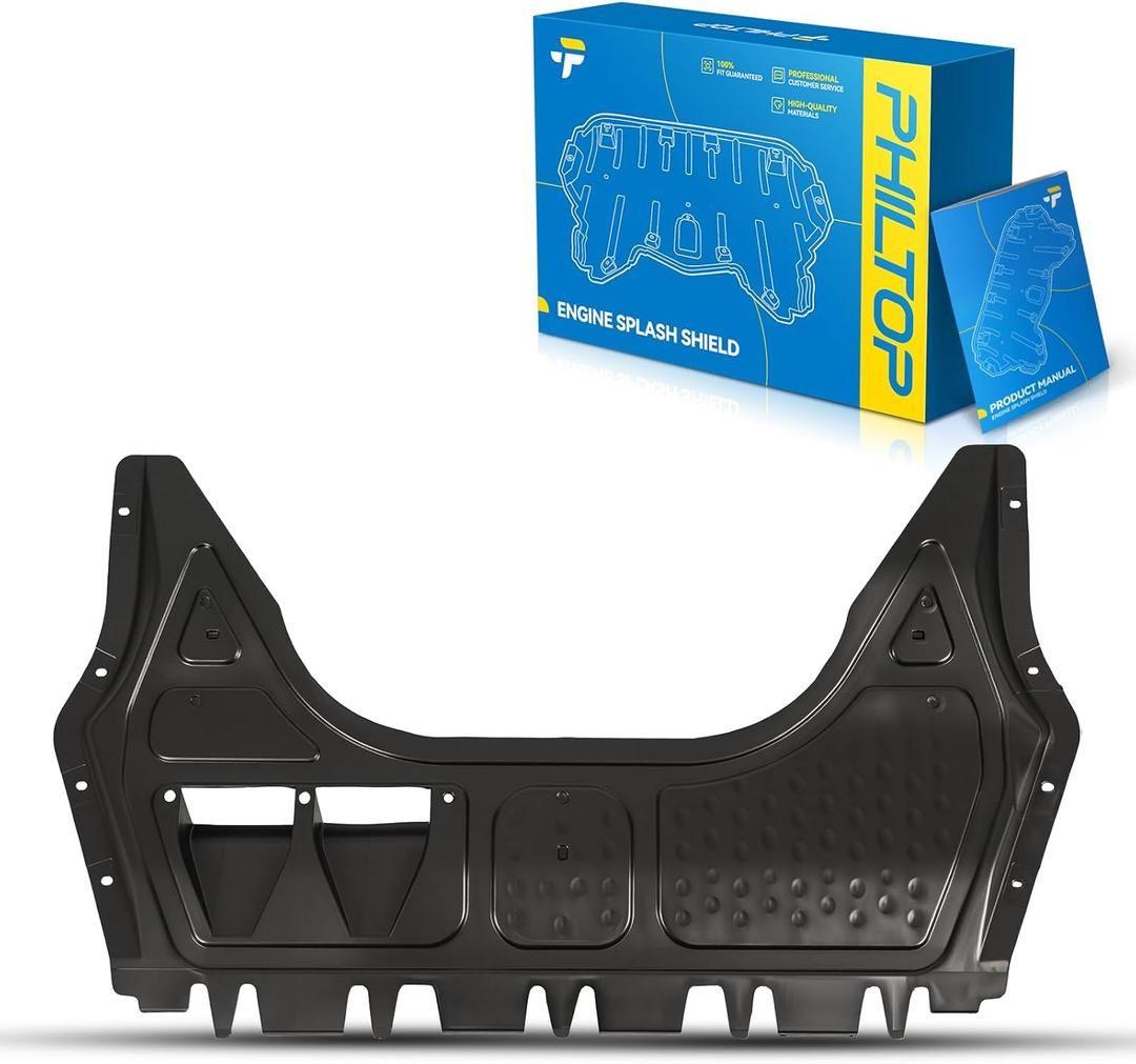 PHILTOP Engine Splash Shield Compatible with 2005-2014 Jetta, 2006-2009 Rabbit, 2010-2014 Golf, 2006-2009 GTI, 2006-2013 A3, Engine Case Guards Replace# AU1228100