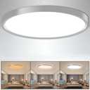 Ceiling Light 9 Inches, 3 Color Temperatures Switchable 18W Round White Shell LED Ceiling Mount Light for Bedroom, Kitchen, Living Room, Dining Room -3000K/4500K/6500K