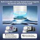 Magnetic Phone Holder for Car Mount,Vacuum Magnetic Suction Car Accessories for iPhone 16 Pro Max 15 14 13 12 Plus Samsung HuaweiWaterproofMagnet Cell Phone Holders for Shower/Desk/Mirror (White)